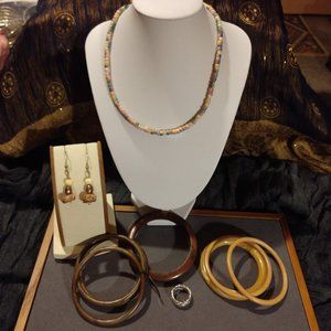 Mixed Jewelry Boho Lot with Sterling Silver Ring